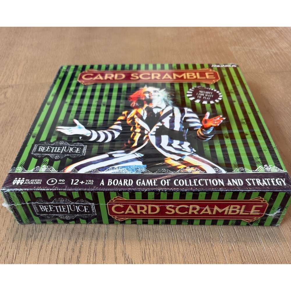 Aquarius Beetlejuice Card Scramble Board Game Strategy Collection New Sealed - Picture 2 of 3